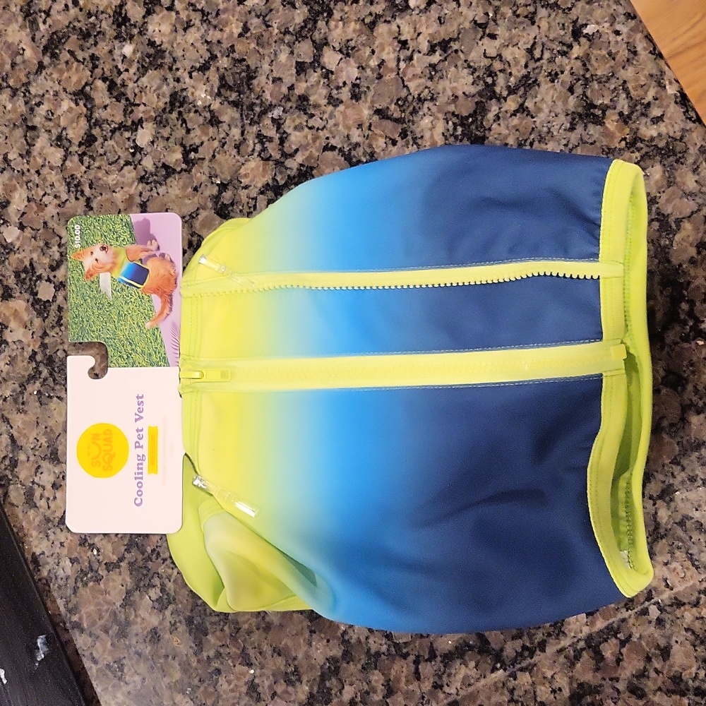 Sun Squad Cooling Pet VEst MEDIUM size zippered add water for cooling new w tags